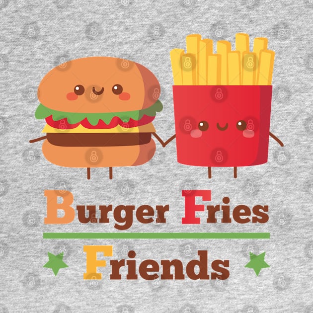 Cute Burger and Fries Friends BFF Funny by rustydoodle